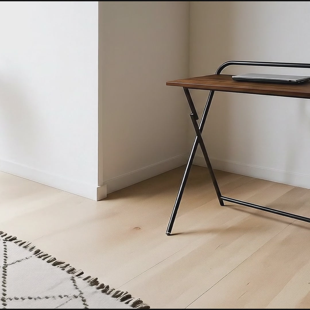 Scrivania multifunzionale per computer portatili Maclean, nera, piano 50x80cm, 50kg max, MC-127 B