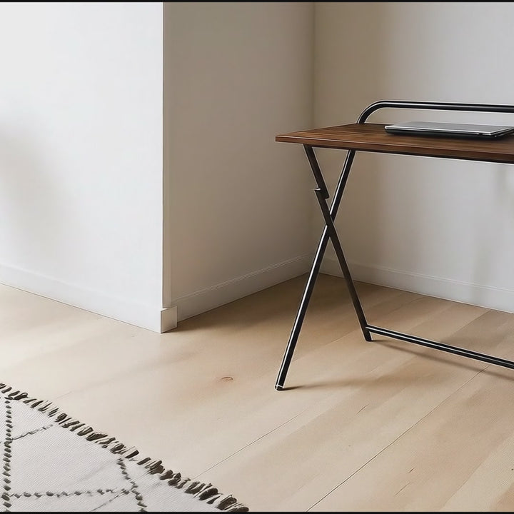 Scrivania multifunzionale per computer portatili Maclean, nera, piano 50x80cm, 50kg max, MC-127 B