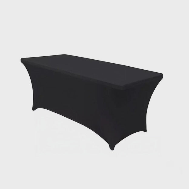 Green Blue GB372 Tovaglia flessibile per catering nero, Copritavolo 180x75x75cm, spandex, Lavabile in lavatrice