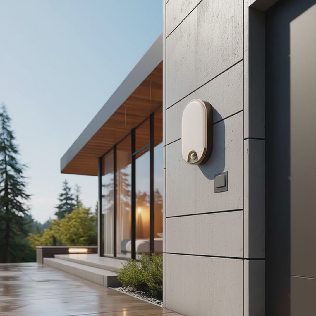 Lampada LED con sensore di movimento a infrarossi MCE340 GR 1100lm 15W IP54 Maclean Energy grigio, bianco naturale (4000K)