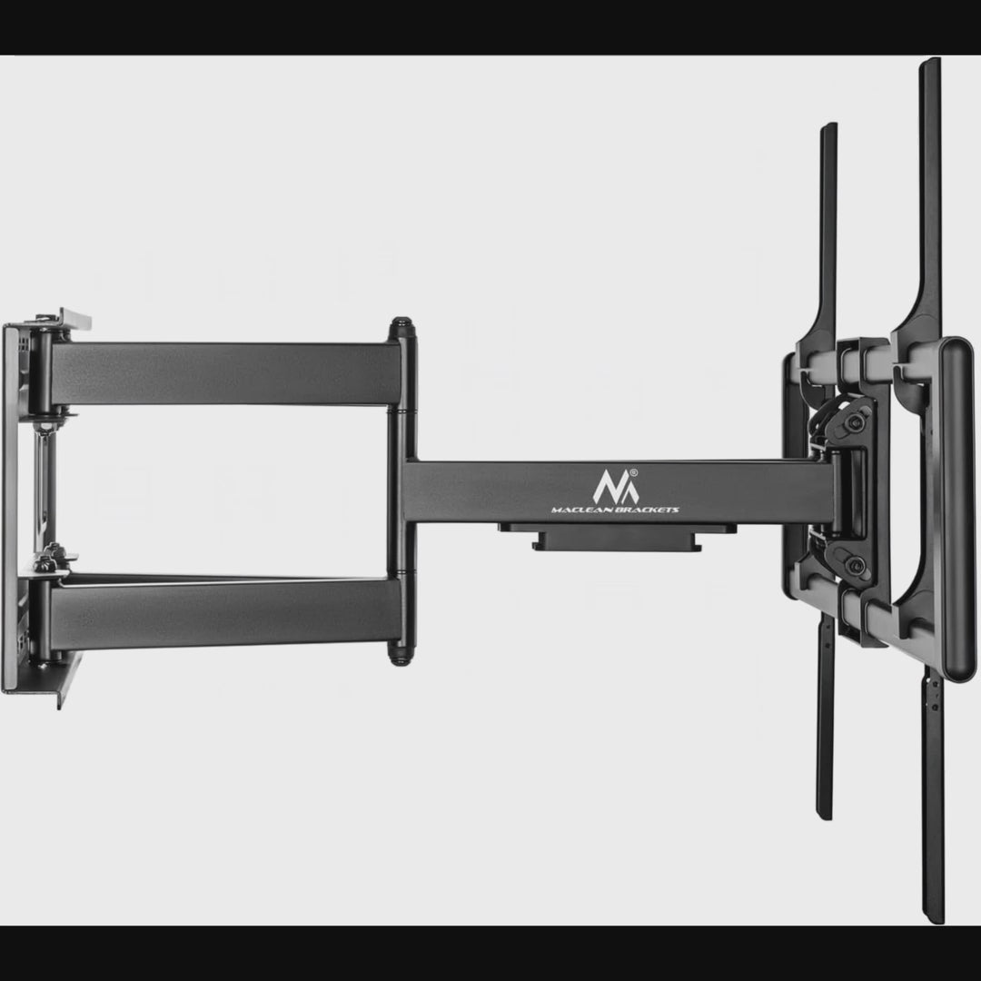 Supporto TV economico Maclean, max VESA900x600, 60-120", 120kg, nero, MC-482