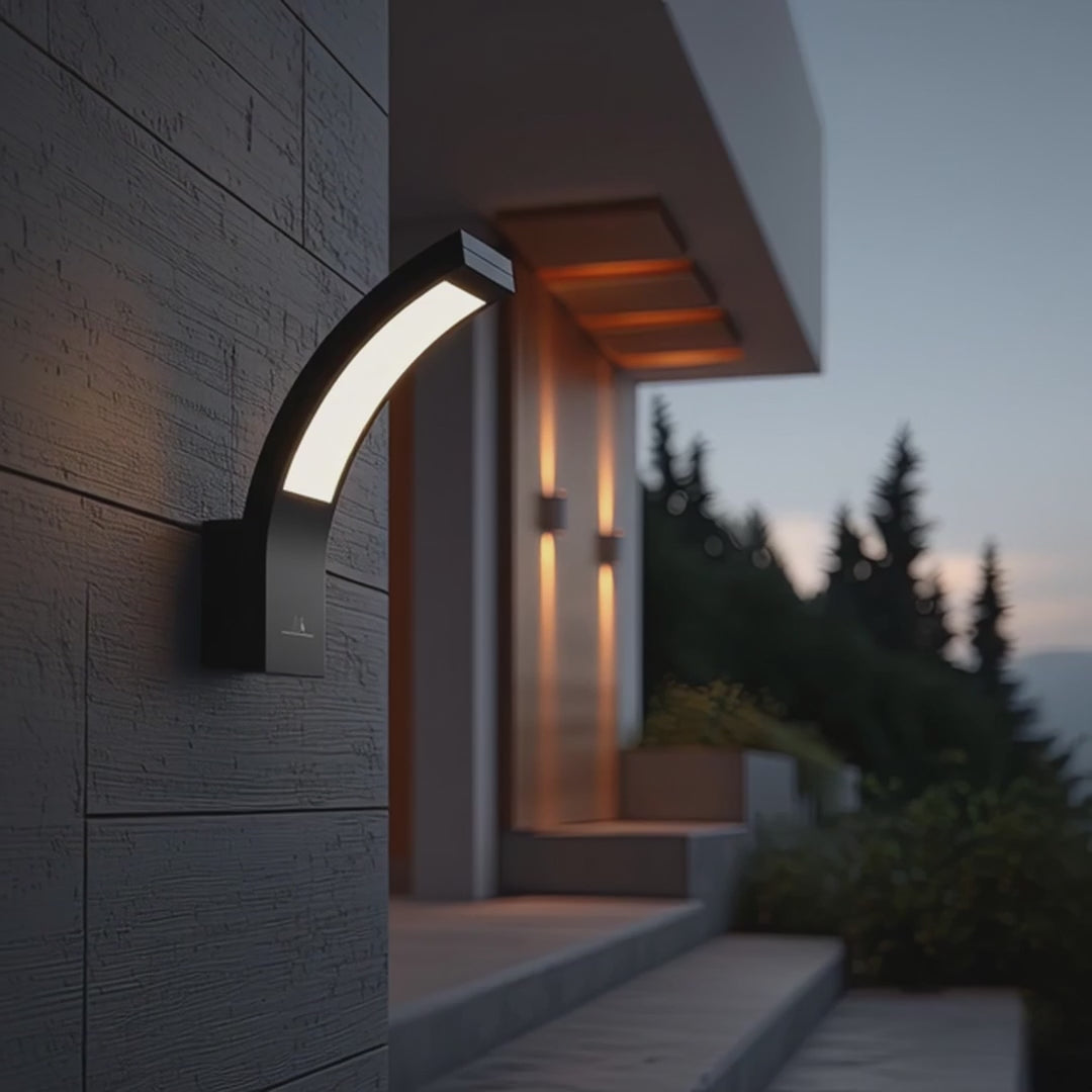 Lampada per facciate a LED MCE343 B 800lm 10W IP54 Maclean Energy nero, bianco naturale (4000K)