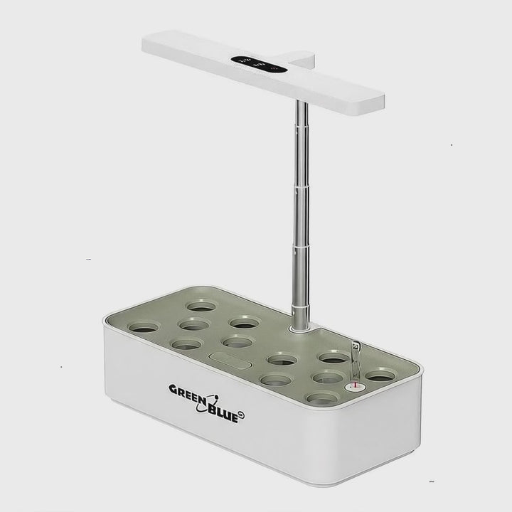 GreenBlue Sistema intelligente di coltivazione di piante da interno, vaso SMART, capacità 4L, per 12 piante, LED a spettro completo, GB133